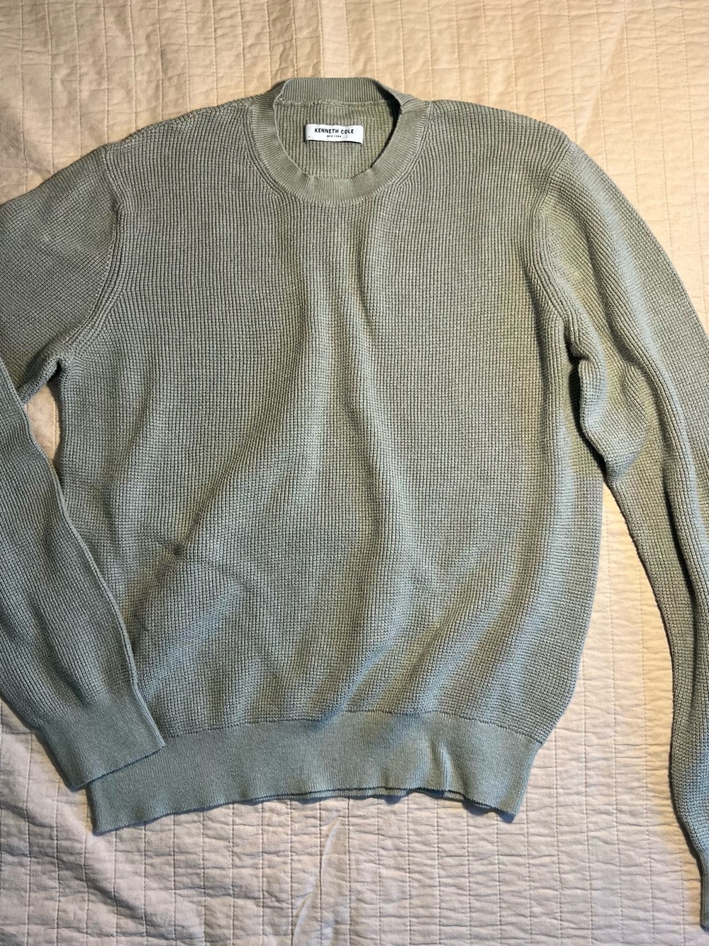 Kenneth Cole Men's Crewneck Sweater in Sage Green